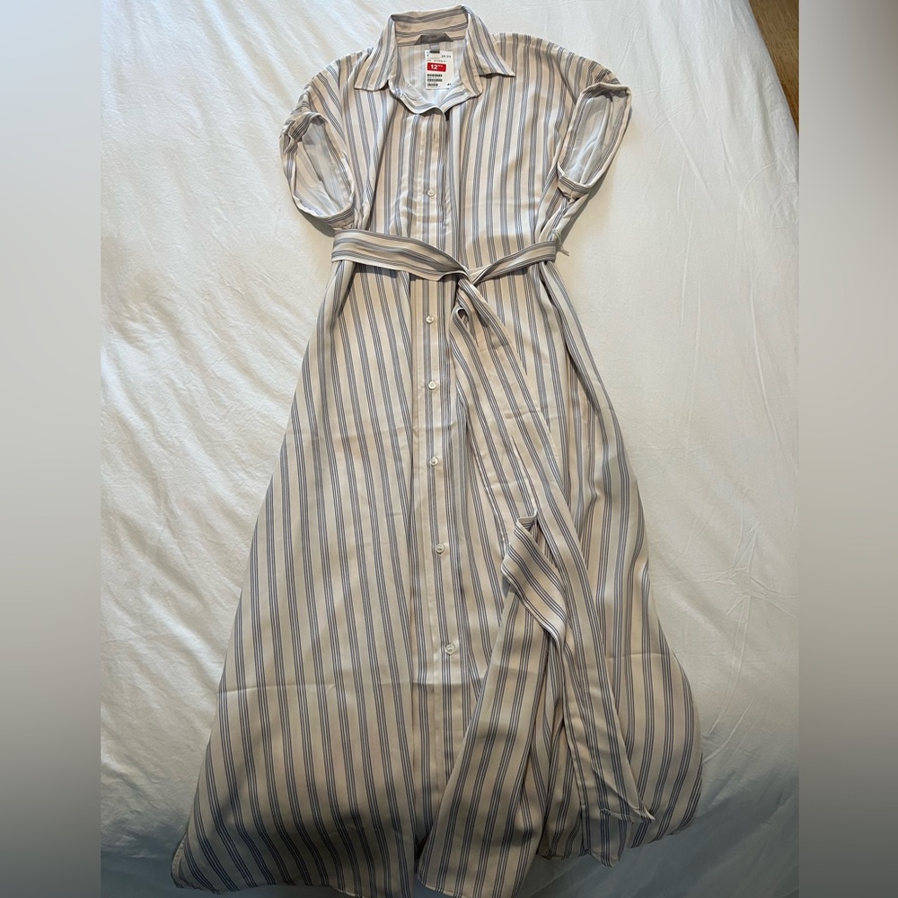 H&M Spring Dress with tie waist Women’s Size Large